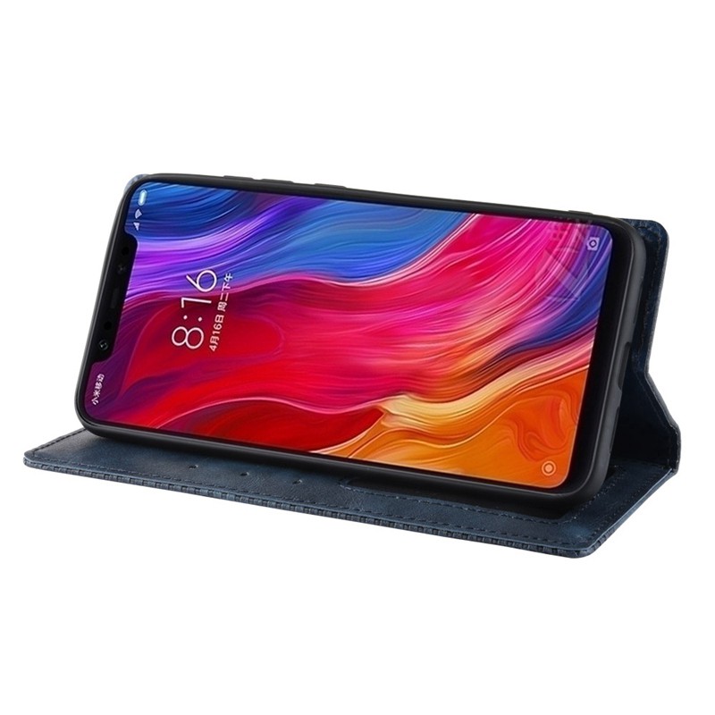 Bao da điện thoại dạng ví trơn cho Xiaomi Mi 8