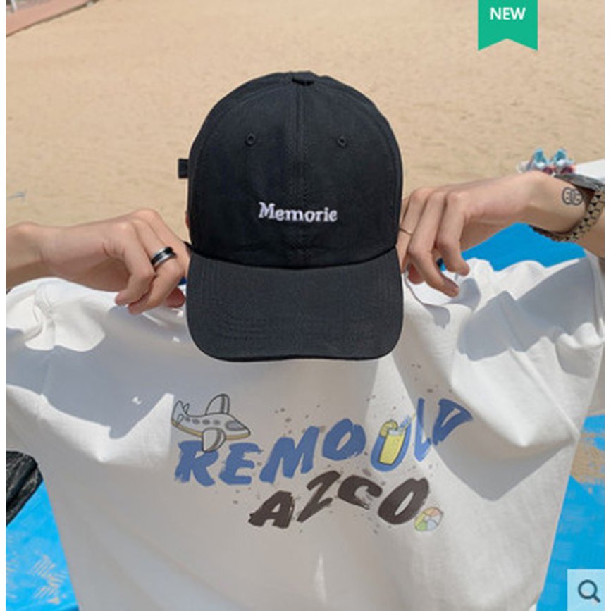 Mũ Lưỡi Trai Cotton Thêu Chữ Memorie Thời Trang Dành Cho Nam Và Nữ