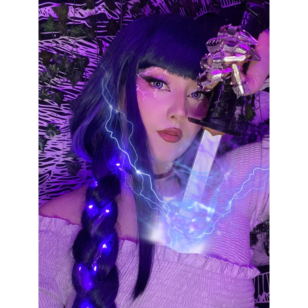 Bộ Tóc Giả Từ Sợi Tổng Hợp Chịu Nhiệt Dùng Hóa Trang Nhân Vật Baal Raiden Shogun