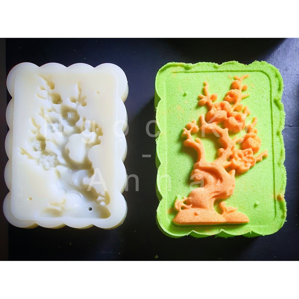 NQ00967 - KHUÔN LÒ XO BÁNH TRUNG THU / BÁNH DỨA  HÌNH CHỮ NHẬT 50G )