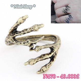 Nhẫn kiểu hình móng vuốt độc đáo (kéo sang phải xem thêm mẫu)