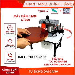 Máy dán cạnh mini ST300 tặng kèm keo, bộ dao gọt