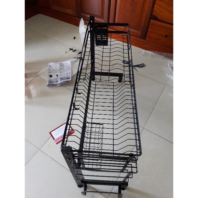 kệ chén bát phía trên bồn rửa , kệ chén thông minh khung thép đen cao cấp sơn tĩnh điện 85cm | BigBuy360 - bigbuy360.vn