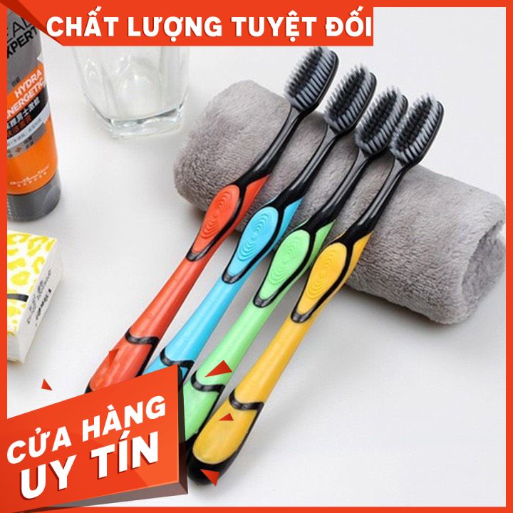 Bàn chải đánh răng Hàn Quốc BOSSI 921 than tre hoạt tính lông mềm mịn hàng chuẩn vệ sinh răng miệng sạch sẽ