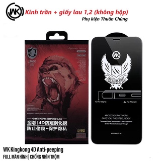 [HCM]Miếng dán kính cường lực Chống Nhìn Trộm KING KONG 4D(KHÔNG HỘP) dành cho iPhon7/7Plus/X/Xr/XsMax/11/12/13/14Promax