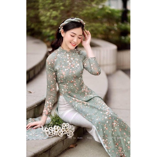 ÁO DÀI von ép 4 tà  cao cấp nhà Minh Anh