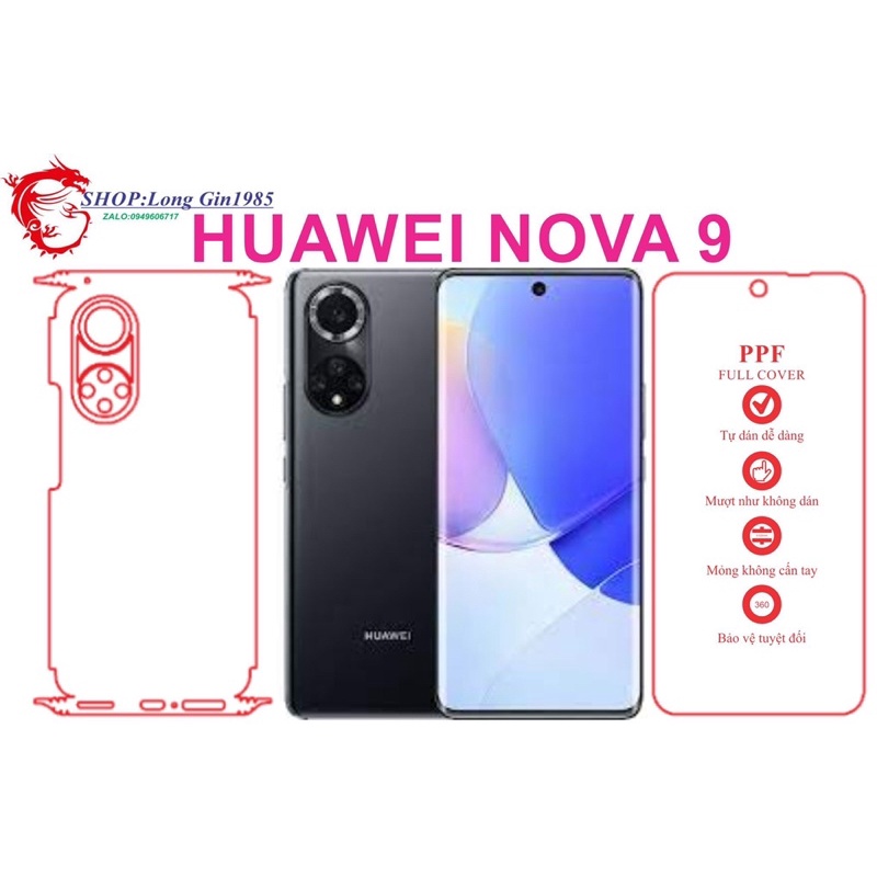 Huawei Nova 9 miếng dán trong Ppf mặt sau và mặt trước chống va đập chống trầy xước