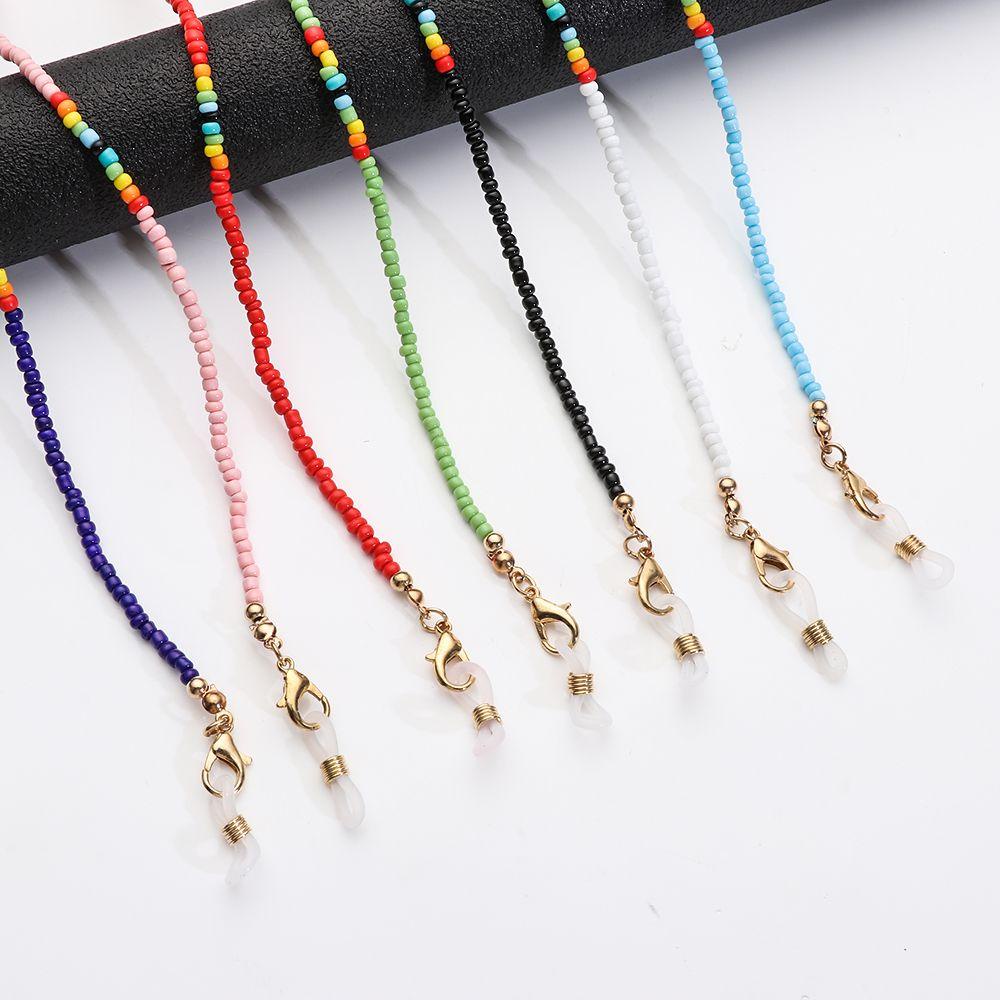 Dây Đeo Kính Chống Trượt Dạng Chuỗi Hạt Acrylic Thời Trang