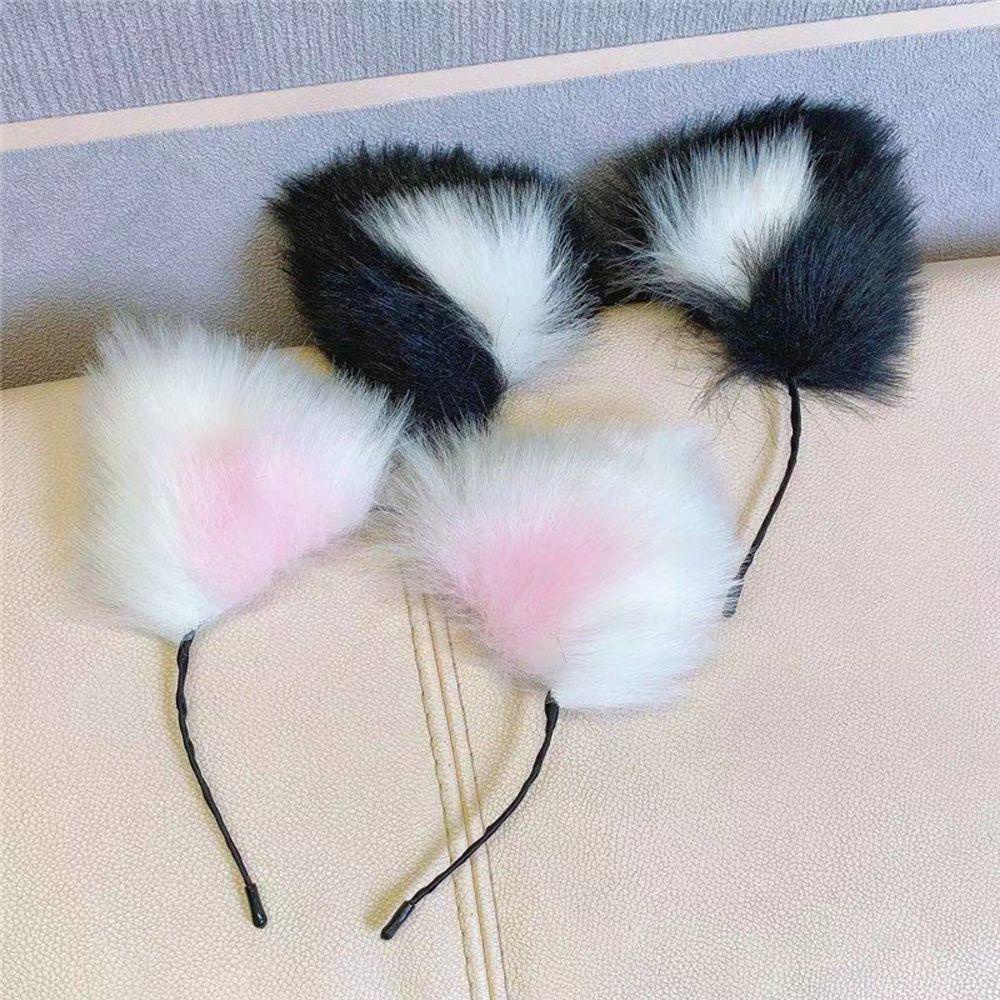 Cài Tóc Nhung Lông Màu Ngà Phong Cách Gothic Lolita Thời Trang Dành Cho Nữ