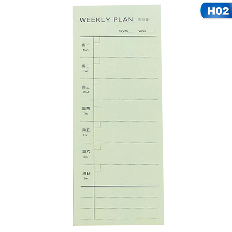 Daily Weekly Month Planner Check List Portable Memo Pad Sticky Notes Stationery School Supplies