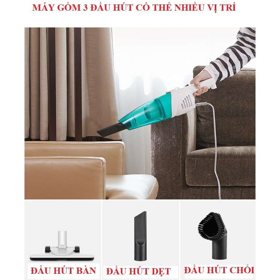 ]Máy hút bụi cầm tay siêu lốc xoáy DEERMA DX118C+ Tặng 1 Bộ Lọc