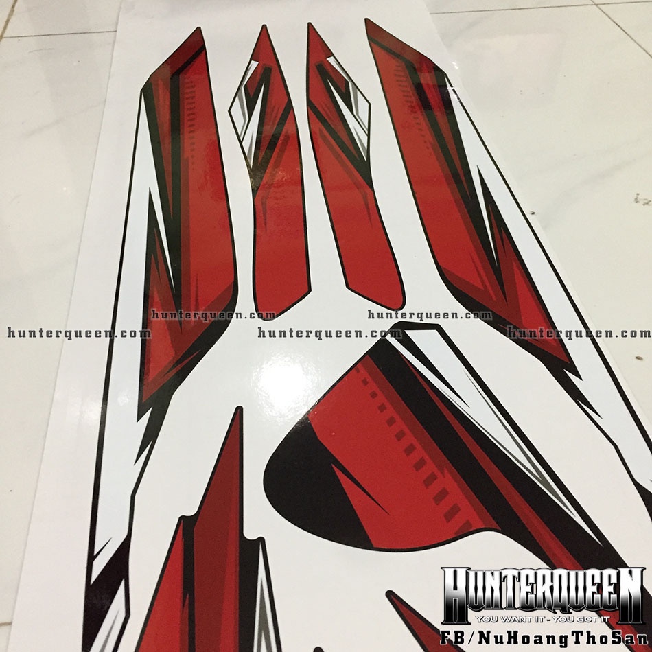 Tem rời Click 110. Đen đỏ. Thay đổi màu sắc và chi tiết theo yêu cầu. Sắc nét, bền màu, độ bền cao