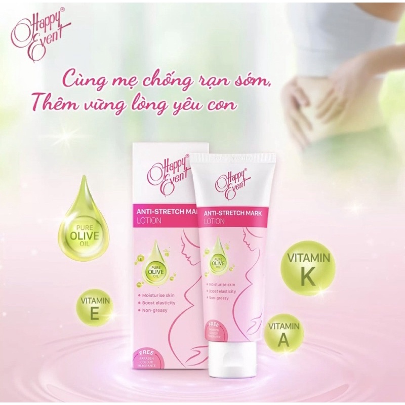 (Date 2025) Sữa Chống Rạn Da Trước Khi Sinh Happy Event 100ml