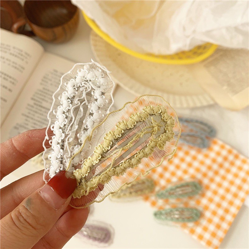 CẶP TÓC TRONG SUỐT PASTEL BÁNH BÈO