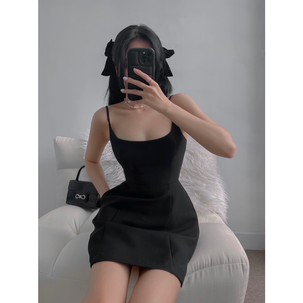 Đầm hai dây mini dáng xòe Emilyshop ulzzang (T)