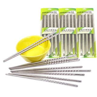 Vỉ 5 đôi đũa inox