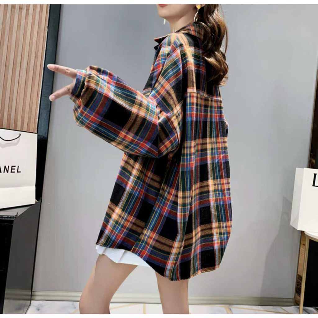 Áo Sơ Mi Kẻ Caro Mẫu Mới Cực Vintage