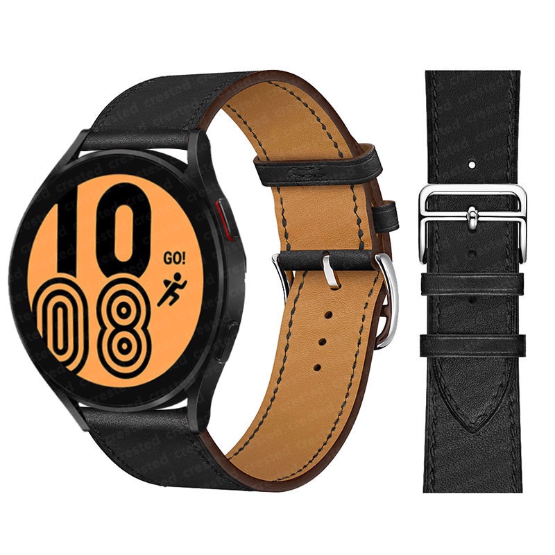 Dây Đeo Bằng Da 20Mm 22Mm Cho Đồng Hồ Thông Minh Samsung Galaxy Watch 3 Active 2 Band 44Mm GT 2Pro 3pro Galaxy Watch 4 / Classic 45 / 40Mm / 46Mm