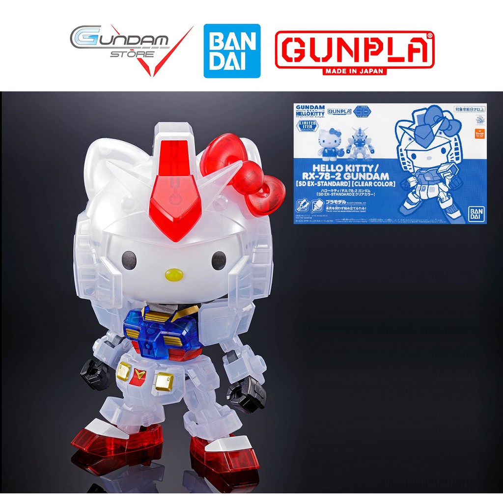 Mô Hình Gundam SD Hello Kitty / RX-78-2 Clear Color EX Standard Bandai Đồ Chơi Lắp Ráp Anime Nhật