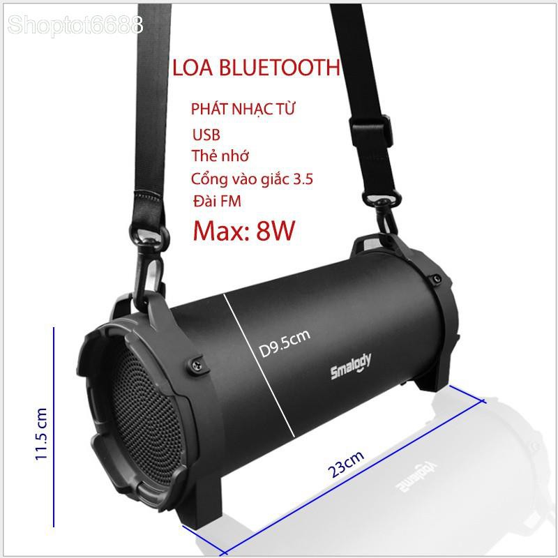 LOA BLUETOOTH SL10 – 8W CÓ ĐÀI FM VÀ PHÁT NHẠC TỪ USB, THẺ NHỚ, CỔNG 3.5MM (Kho hàng Hà Nội)