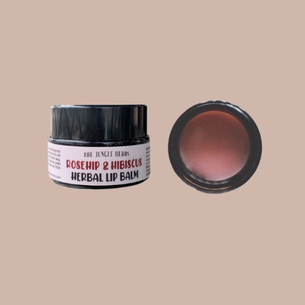 ⚡ FREESHIP⚡ Son dưỡng môi Rosehip Hibiscus Herbal Lip Balm Handmade dưỡng ẩm mềm mượt dạng hũ