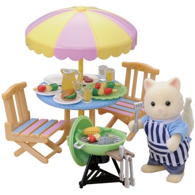 Sylvanian Families 4869 bộ bàn tiệc ngoài trời - Garden Barbecue Set - Đồ chơi nhà búp bê