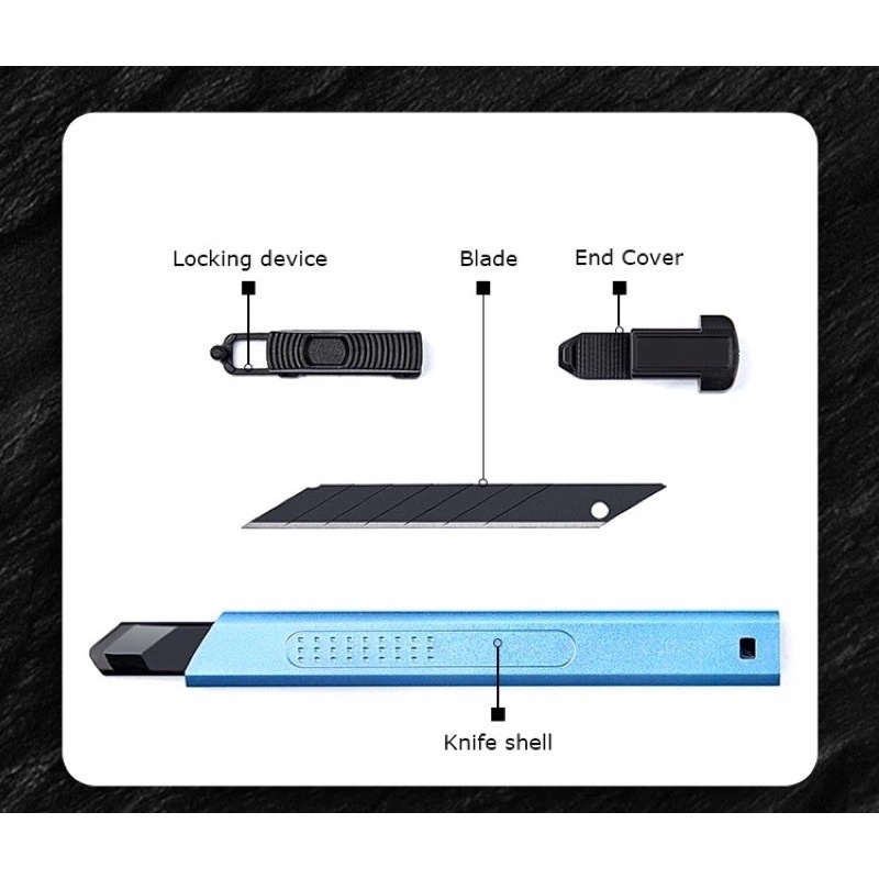 Dao Rọc Giấy Siêu Bén Xiaomi Fizz Thân Vỏ Nhôm (Tặng 1 lưỡi thay thế)