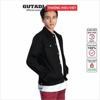 Áo Kaki chống nắng Áo Khoác jean Kaki Đen Nam Nữ Nam Nữ Trơn Cao Cấp  Unisex - GUTADI