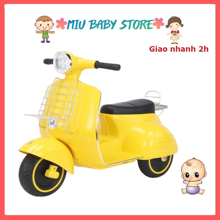 Xe máy điện vespa cho bé xe máy điện trẻ em mẫu mới nhạc cực to