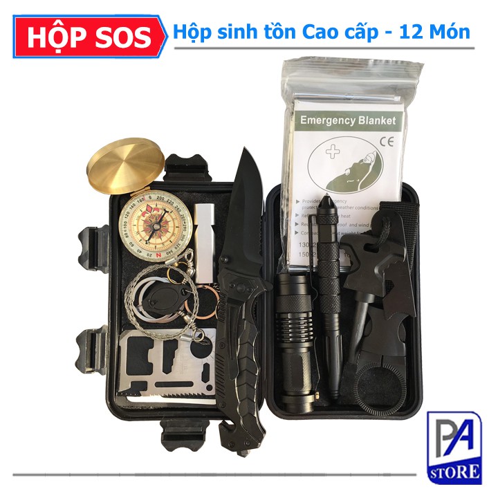 Hộp Sinh Tồn SOS Cao Cấp – 12 Món Phụ kiện Phượt Thủ Chuyên Nghiệp Tiện Lợi Phong Cách | BigBuy360 - bigbuy360.vn