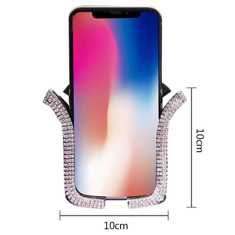 Giá đỡ điện thoại SEAMETAL gắn trên xe hơi đính đá nhân tạo tiện lợi