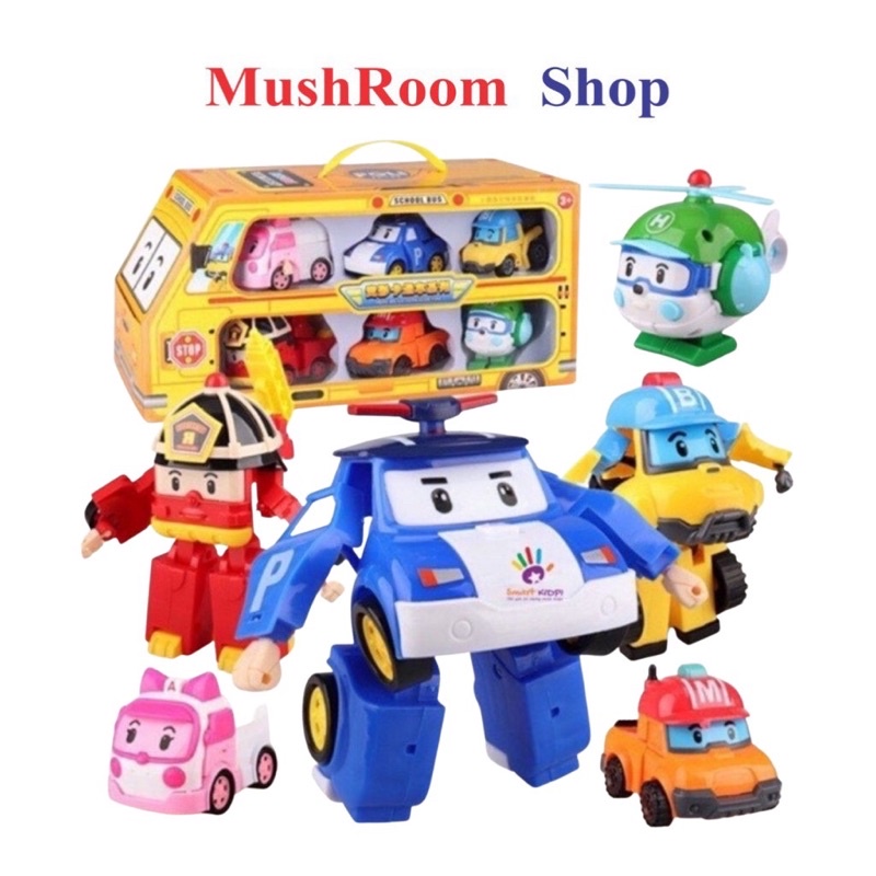 Đồ Chơi Robocar Poli Biến Hình Siêu Xe Robot 6 Trong 1 Cao Cấp Cho Bé