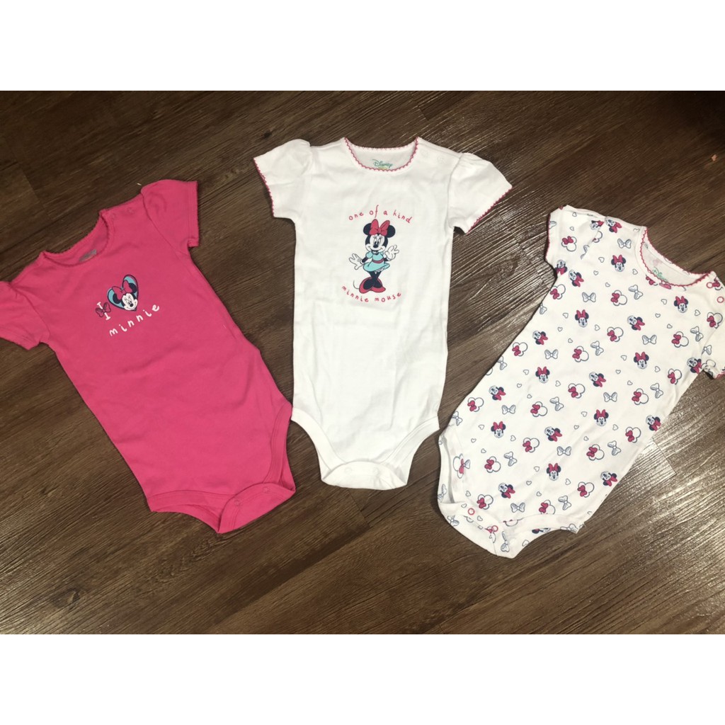 Set 3 bodysuits tay ngắn cho bé gái 3-24 tháng