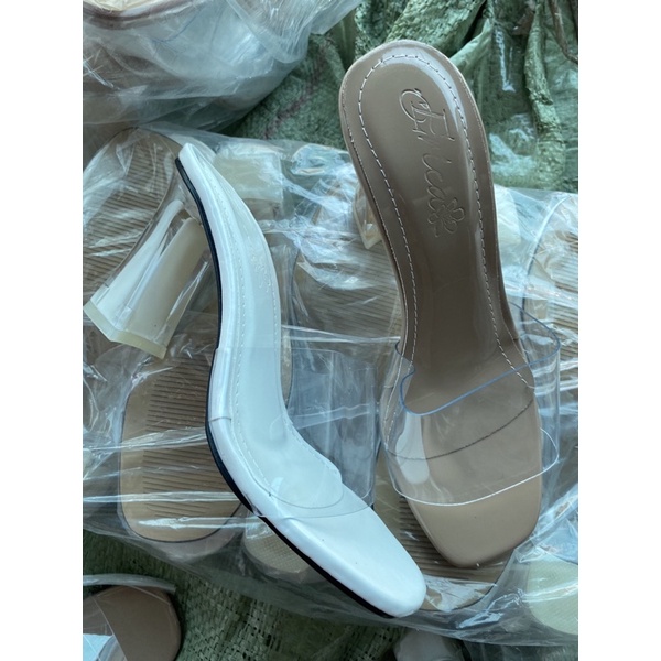 Giày sandal cao gót quai trong gót trong gót trụ L36