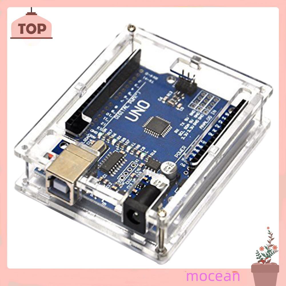 Bo Mạch Arduino Atmega328P Ch340G Uno R3 + Cáp Usb + Hộp Acrylic