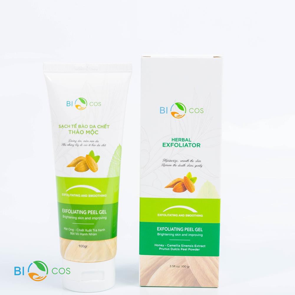 [ BIOCOS ] Sạch tế bào da chết thảo mộc BIOCOS, dưỡng ẩm, làm mềm mịn da 100gr - SACDEP24H.VN