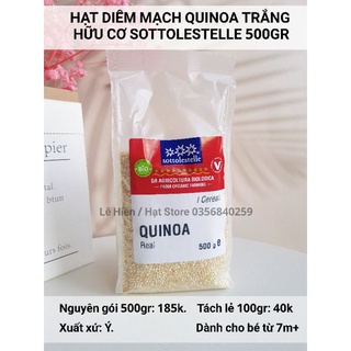 HẠT DIÊM MẠCH QUINOA TRẮNG HỮU CƠ 500GR