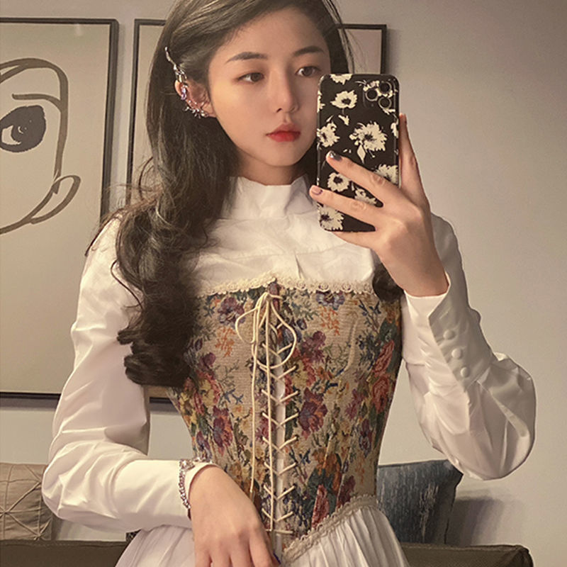 Đầm Chữ A Tay Dài Thêu Hoa Kiểu Retro Thời Trang Mùa Hè Cho Nữ | BigBuy360 - bigbuy360.vn