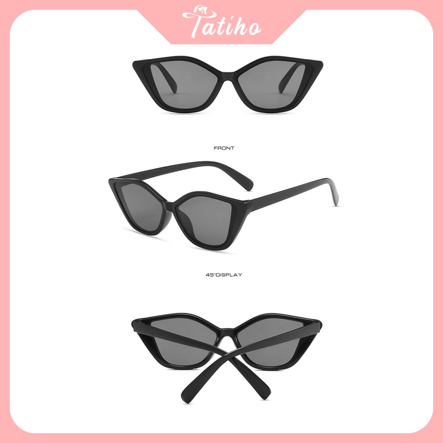 Kính Mát (Kính Râm) Hình Mắt Mèo Gọng Nhựa Phong Cách Hàn Quốc - Tatiho - Mã MK034