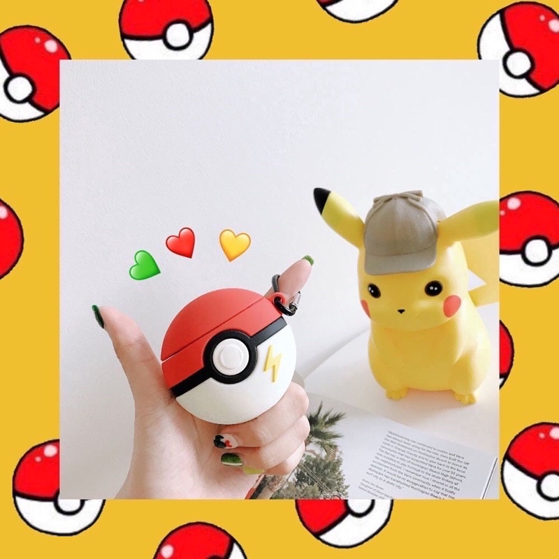 Vỏ Bảo Vệ Hộp Sạc Tai Nghe Airpods 1/Airpods 2 Pokemon