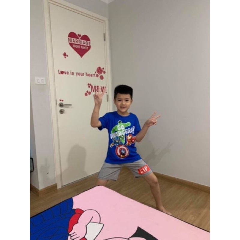 {17-50kg} Bộ hè bé trai cộc tay Gapkids vnxk size đại