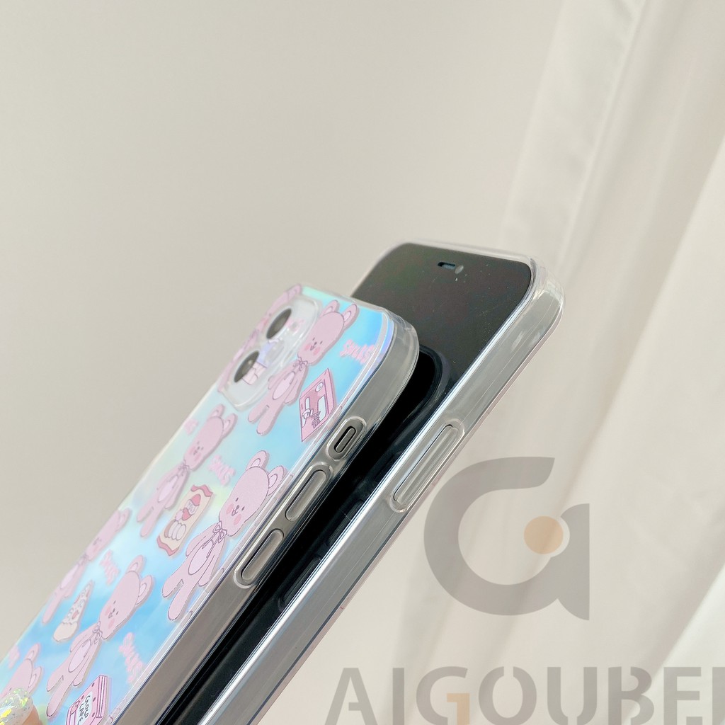 2021 New Laser Hàn Quốc Phong cách kẹo gấu Vỏ điện thoại silicon 12 12Pro 12ProMax 11Pro 11ProMax 7 8 7Plus 8Plus X XS XR XSmax Vỏ mềm mờ | BigBuy360 - bigbuy360.vn