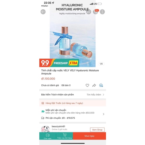 Tinh chất tái tạo phục hồi da - Vely Vely Madecassoside Repair Ampoule