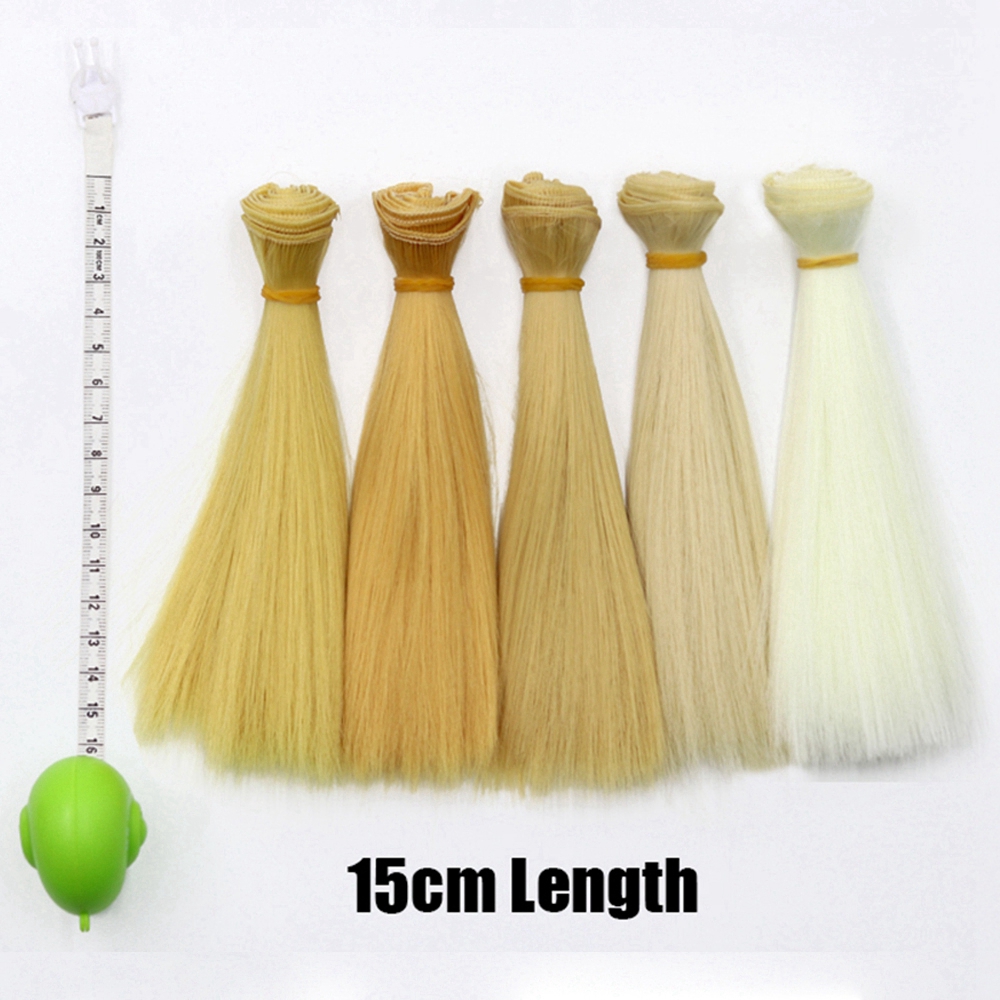 DIAOCHANO 1PC 14 colors High Quality High-temperature Wire 15cm Synthetic Fiber Wig Hair