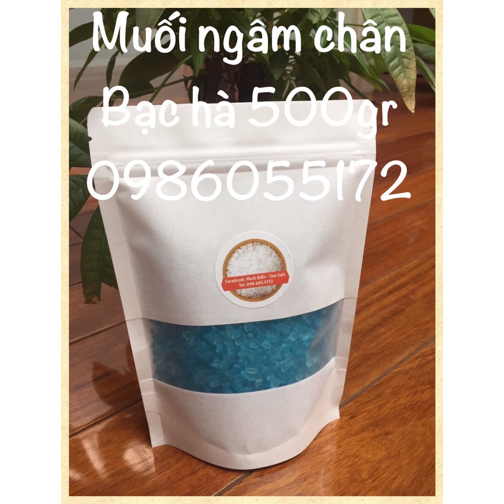 Muối ngâm chân bạc hà 500gr