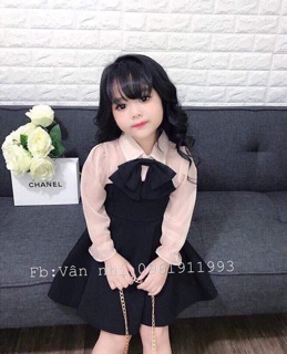 Đầm váy thắt nơ xinh cặp mẹ con