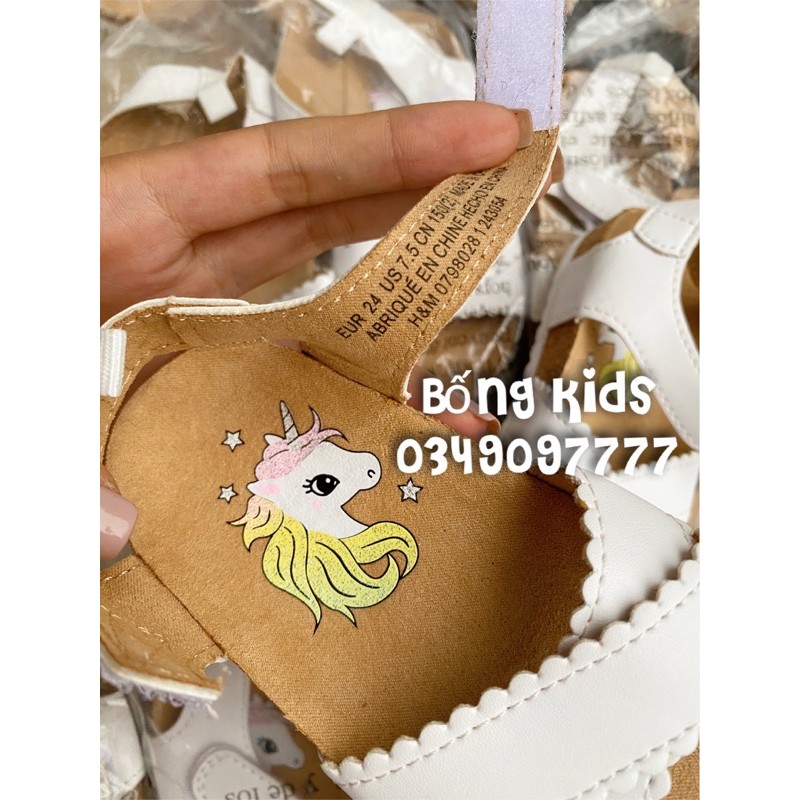 Sandal Bé Gái Viền Sóng Trắng HaM