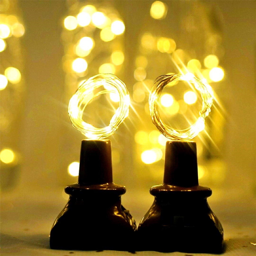 Dây đèn 10/20 bóng LED sử dụng năng lượng mặt trời lõi đồng để lọ trang trí giáng sinh/tiệc cưới