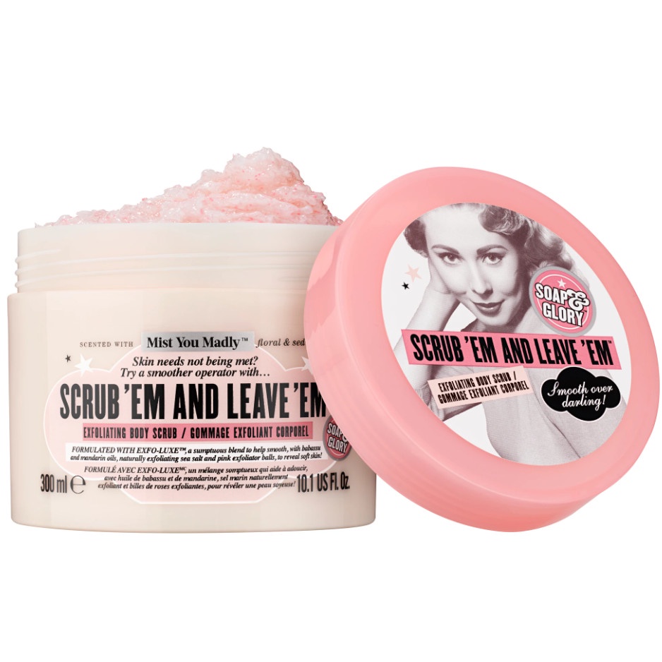 Tẩy da chết toàn thân Soap and Glory Scrub ‘em and leave ‘em 300ml