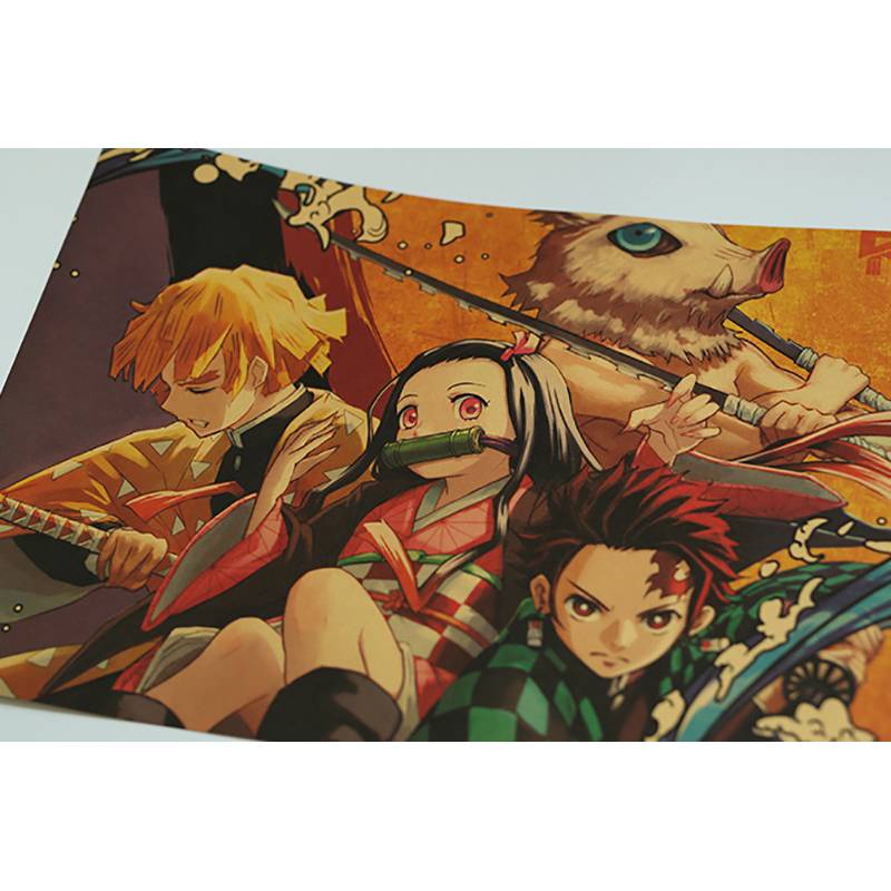Áp phích treo tường hình Tanjirou anime Demon Slayer 50.5*35CM